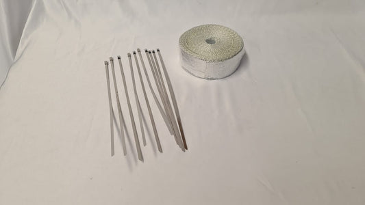 SILVER EXHAUST INSULATING WRAP